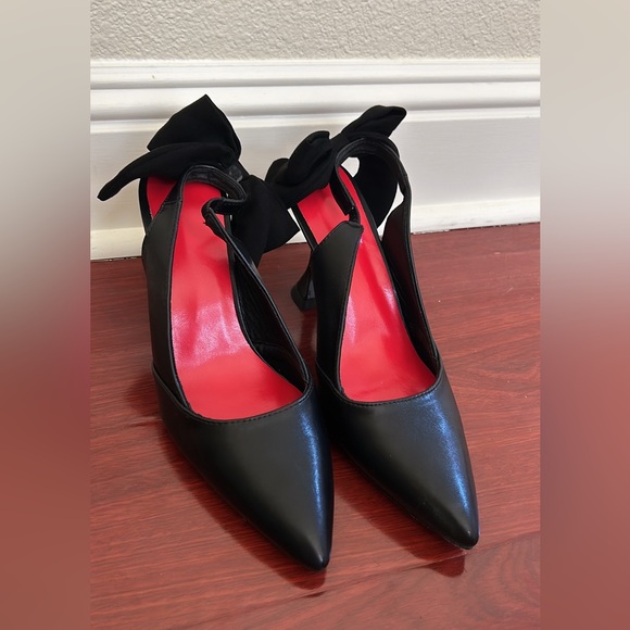 Comfortable Pyramid Slingback Pumps With Bow Size 41 (10) - Picture 5 of 8